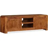 Syfax TV-Schrank Massivholz mit Honigfarbenem Finish 120x30x40 cm