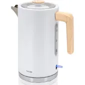 Briebe KT1165WHT, 1,7 l, 2200 W, Weiß, Edelstahl, Wasserstandsanzeige, Überhitzungsschutz