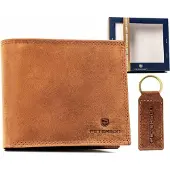 Peterson Portemonnaie-Set mit Schlüsselanhänger Scehs hellbraun One size