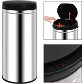 The Living Store Automatischer Sensor-Mülleimer 80 L Edelstahl