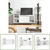The Living Store TV-Schrank Weiß 100x35x55 cm Holzwerkstoff