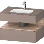 Duravit Einbauwaschtisch-Möbel-Set Qatego 80x55x60cm, E Marmo/Bas ma, Konsolen-Waschtischunterbau