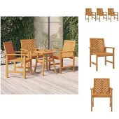 vidaXL Garten-Essstühle 3 Stk. Massivholz Akazie - Gartenstühle