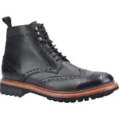 Cotswold Mens Rissington Commando Lace Up Leder Kleid Stiefel (Schwarz)