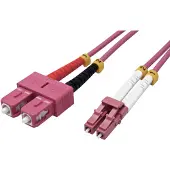 Value LWL-Kabel 50/125µm OM4, LC/SC, LSOH, violett, 3 m