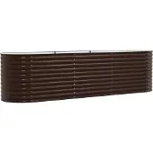 Syfax Hochbeet Braun 320 x 80 x 81 cm Stahl