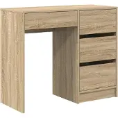 Syfax Schreibtisch Sonoma-Eiche Holzwerkstoff 90 x 37,5 x 75 cm
