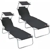 Syfax Sonnenliege 2 stk. Polyester Schwarz