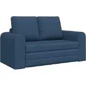 Syfax Schlafsofa 60cm Blau Stoff