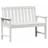 Syfax Gartenbank Weiß 120 x 59 x 88 cm HDPE