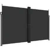Syfax Seitenmarkise Ausziehbar Schwarz 200x1200 cm