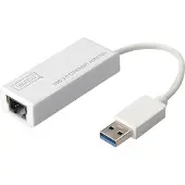Digitus Gigabit Ethernet USB-3.0-Adapter, Weiß, China, 122 mm, 28 mm, 148 mm, 83 g