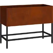 Syfax Hochbeet Gartenpflanzer Rostig 60 x 26 x 45 cm Wetterfeststahl