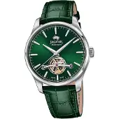 Jaguar Leder Herren Uhr Analog Elegant Armbanduhr grün Balancier D2UJ966/4
