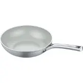 Berndes Veggie-Wok 28 cm, Aluminium, recycelt, grau - b.free