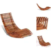 vidaXL Schaukelstuhl Sonnenliege Akazienholz - Gartenstühle