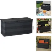 vidaXL Gartenbox Schwarz 117×45×56 cm - Gartenboxen