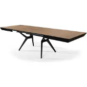 AEA Küchentisch Esszimmertisch Ausziehbarer Design Luxus Holz Braun Tisch