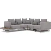 AEA Luxus Garnitur Textil Polstersofa L-Form Möbel Wohnzimmer Couchtisch