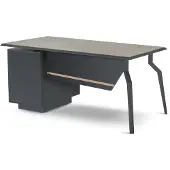 AEA Schwarz-Brauner Schreibtisch Holztische Arbeitszimmer Moderne Möbel