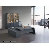 AEA Moderner Schreibtisch aus MDF und Edelstahl in hellem Farbton