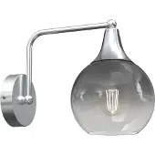 Eko-Light Wandleuchte Monte aus Glas, einflammig, silber