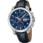 Jaguar Herren Uhr Chronograph Leder Armbanduhr Le Chronographe blau D2UJ975/6