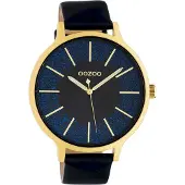Oozoo - Damenuhr - C10568 - Dunkelblau Gold