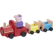 Gurli Gris Peppa Wutz Holz Spielzeug - Eisenbahn (mit Opa Wutz Figur)