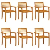 Syfax Gartenstühle 6 Stk. 59x55x85 cm Massivholz Akazie