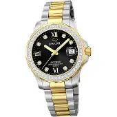 Jaguar Damen Uhr Analog Luxus Edelstahl Armbanduhr Executive silber gold D2UJ893/4
