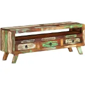 Syfax TV-Schrank Mehrfarbig 110x30x40 cm Altholz Massiv