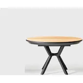 AEA Küchentisch Braun Runder Esstisch Luxus Esszimmertisch Esszimmer Holz