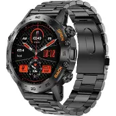 Gravity Smartwatch GT9-2 mit 1,96 Zoll IPS-Display, Bluetooth-Anruf, Herzfrequenz, SpO2, Blutdruck für Männer
