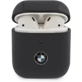 BMW Signature Leather Case fr Apple Airpods 1/2 Navy Blau