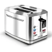 Salente ToastMax Toaster mit Digitalanzeige, Edelstahl