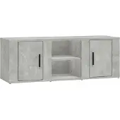 Syfax TV-Schrank Betongrau 100x31,5x35 cm Holzwerkstoff