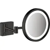 Hansgrohe Rasierspiegel AddStoris mit LED, Wandmontage, mattschwarz