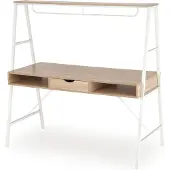 Halmar Schreibtisch mit Ablage B-48 - Sonoma Eiche / weiß