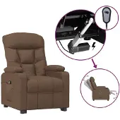 Syfax Relaxsessel Elektrisch Braun Stoff