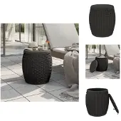 vidaXL 4-in-1 Gartenbox Schwarz Polypropylen - Gartenboxen