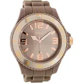 Oozoo Damen Silikonarmband Uhr Timepieces hellbraun matt Analog Quarzuhr UOC5041A