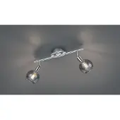 RL Moderner LED Wandspot Chrom Rauchglas Lampenschirm schwenkbarer Deckenstrahler