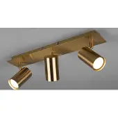 Meine Wunschleuchte Deckenstrahler 3-flammig Spots schwenkbar Altmessing mit GU10 LED, Breite 48cm