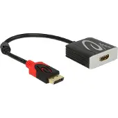 DeLOCK 0.2m, Displayport/HDMI, 0,2 m, DisplayPort, HDMI, Männlich, Weiblich, Gold