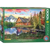 Empireposter Dominic Davison - Angeln am Fluß - 1000 Teile Puzzle im Format 68x48 cm