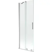Mexen Velar Badewannenabtrennung 2-teilig verschiebbar 75 x 150 cm, transparent, Chrom - 896-075-000-01-01