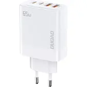 Dudao GaN 2x USB-A / 2xUSB-C PD 65W weißes Wandladegerät