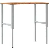 Syfax Werkbank Hellbraun 100x60x(71,5-98) cm Massivholz Eiche