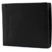 Bruno Banani Leder Geldbörse Arizona Wallet Quer with Flap Black schwarz
